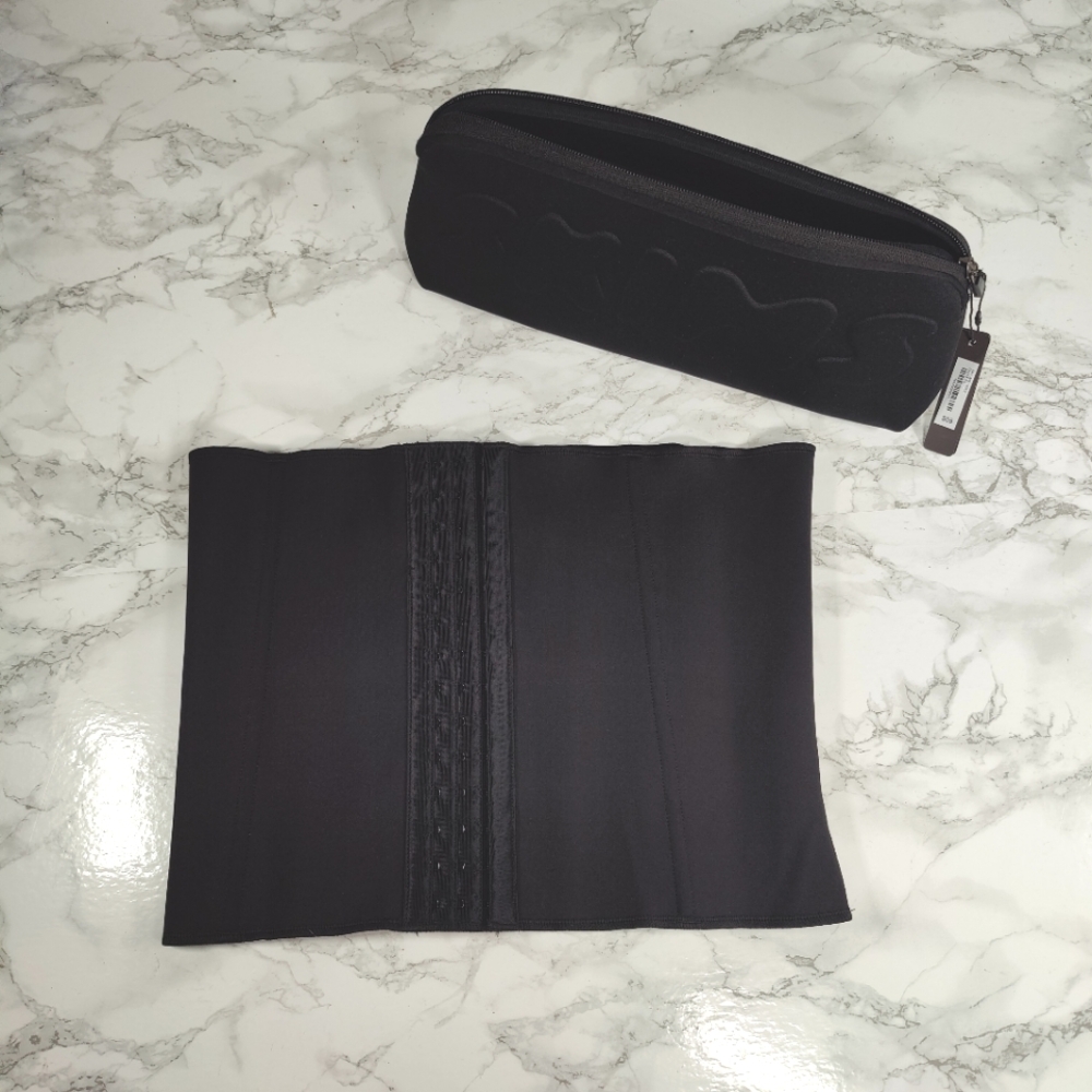 SKIMS Black Waist Trainer Shapewear with Case